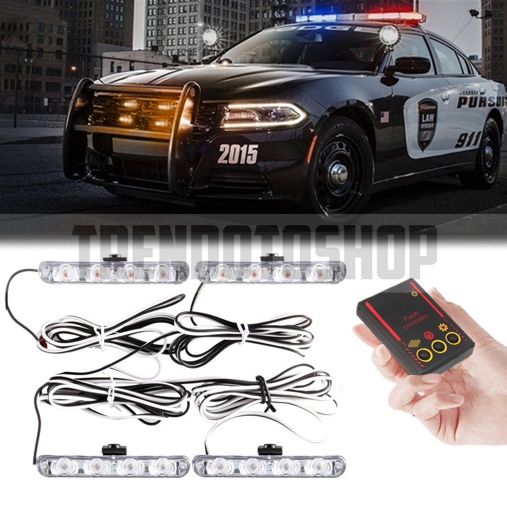 4x4 Flaş Çakarlı Panelli 3 Modlu Panjur Arası Led Turuncu