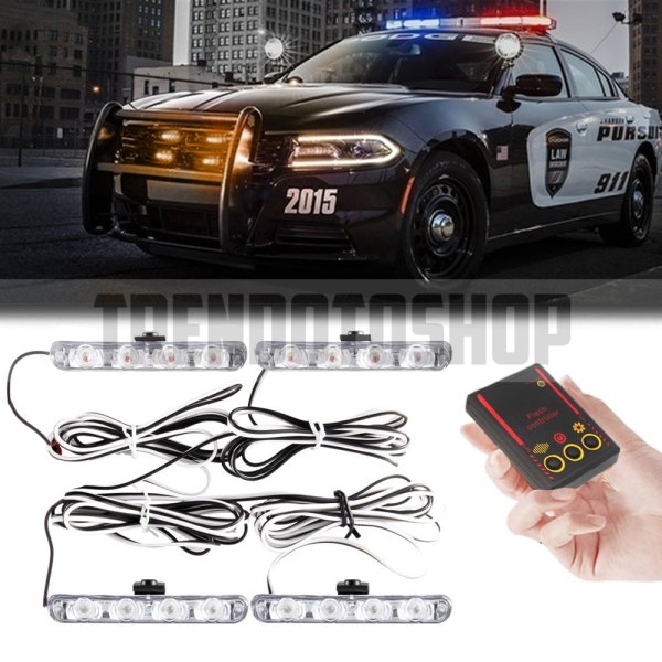 4x4 Flaş Çakarlı Panelli 3 Modlu Panjur Arası Led Turuncu