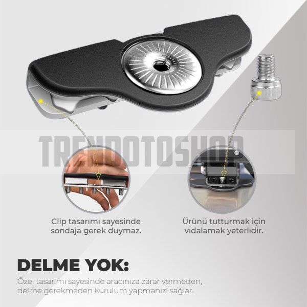 ''%100 Paslanmaz Off Road Kaput Üstü Montaj Aparatı ''''Delme Çizme Yapmaz'''' 1 TAKIM''