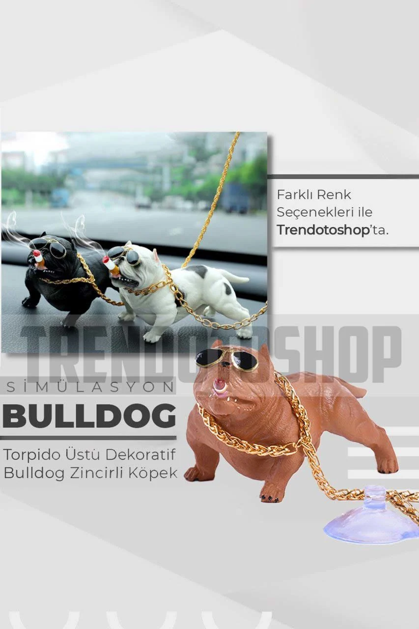 Torpido Üstü Simülasyon Pitbull Köpek KAHVERENGİ