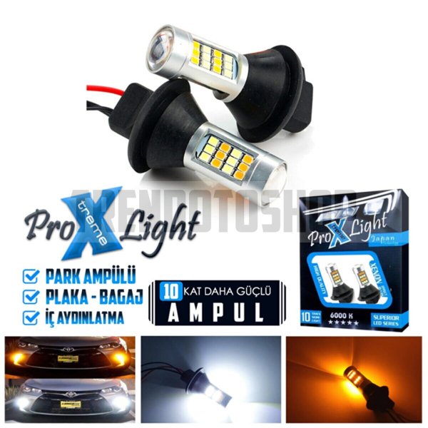 DRL Turuncu Beyaz 50W Stop Sinyal Geri Vites Gündüz Ampul