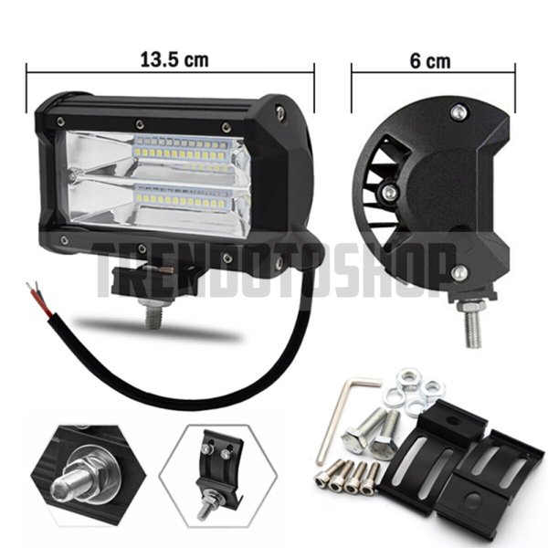 72W Yayıcı Delici 13 cm Off Road Cree Led Lamba