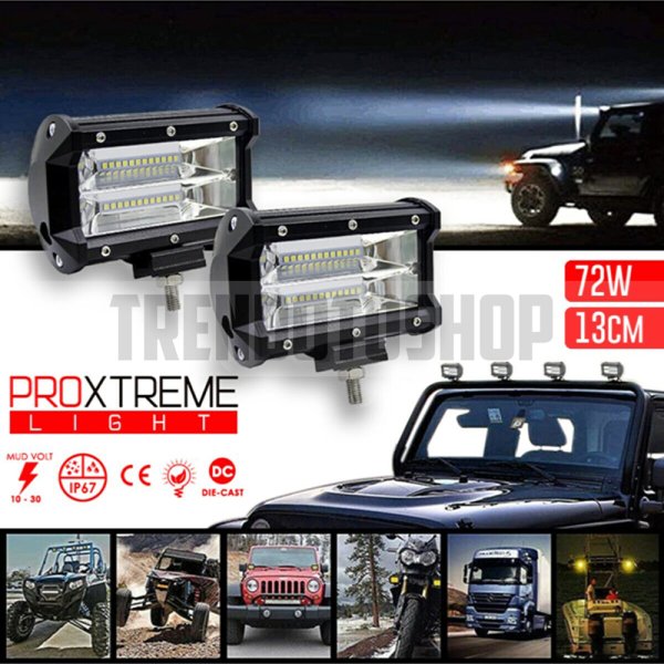 72W Yayıcı Delici 13 cm Off Road Cree Led Lamba
