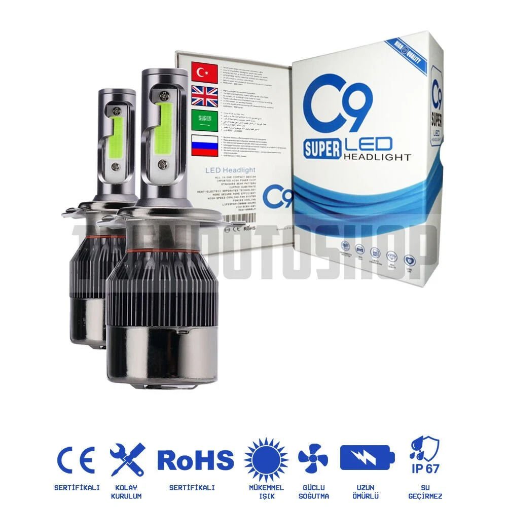 C9 Buz Mavi Led Xenon Far Ampulü 9005