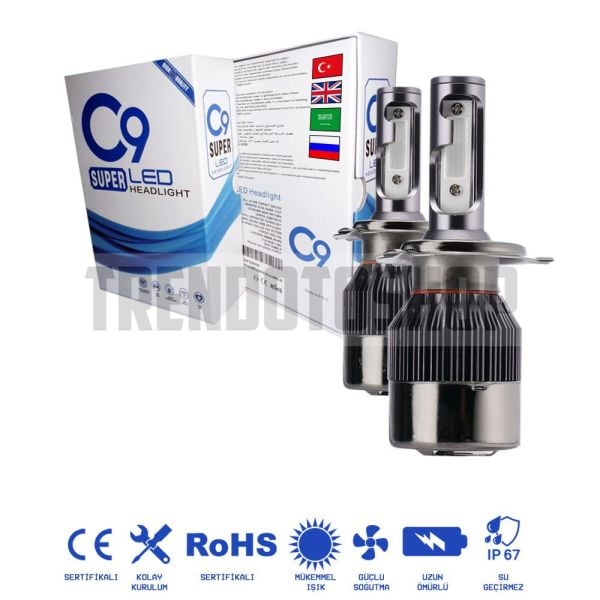 C9 Deli Mavi Led Xenon Far Ampulü 9005