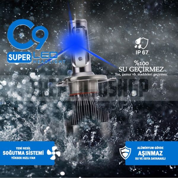 C9 Deli Mavi Led Xenon Far Ampulü 9005