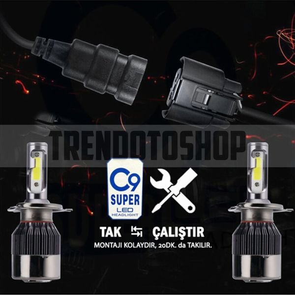 C9 Beyaz Led Xenon Far Ampulü H1
