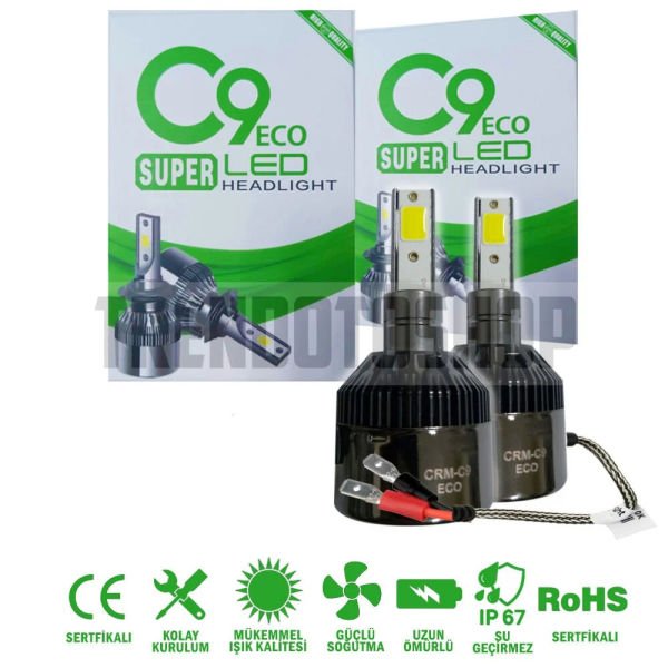 C9  Ultra Beyaz Led Xenon Far Ampulü H3