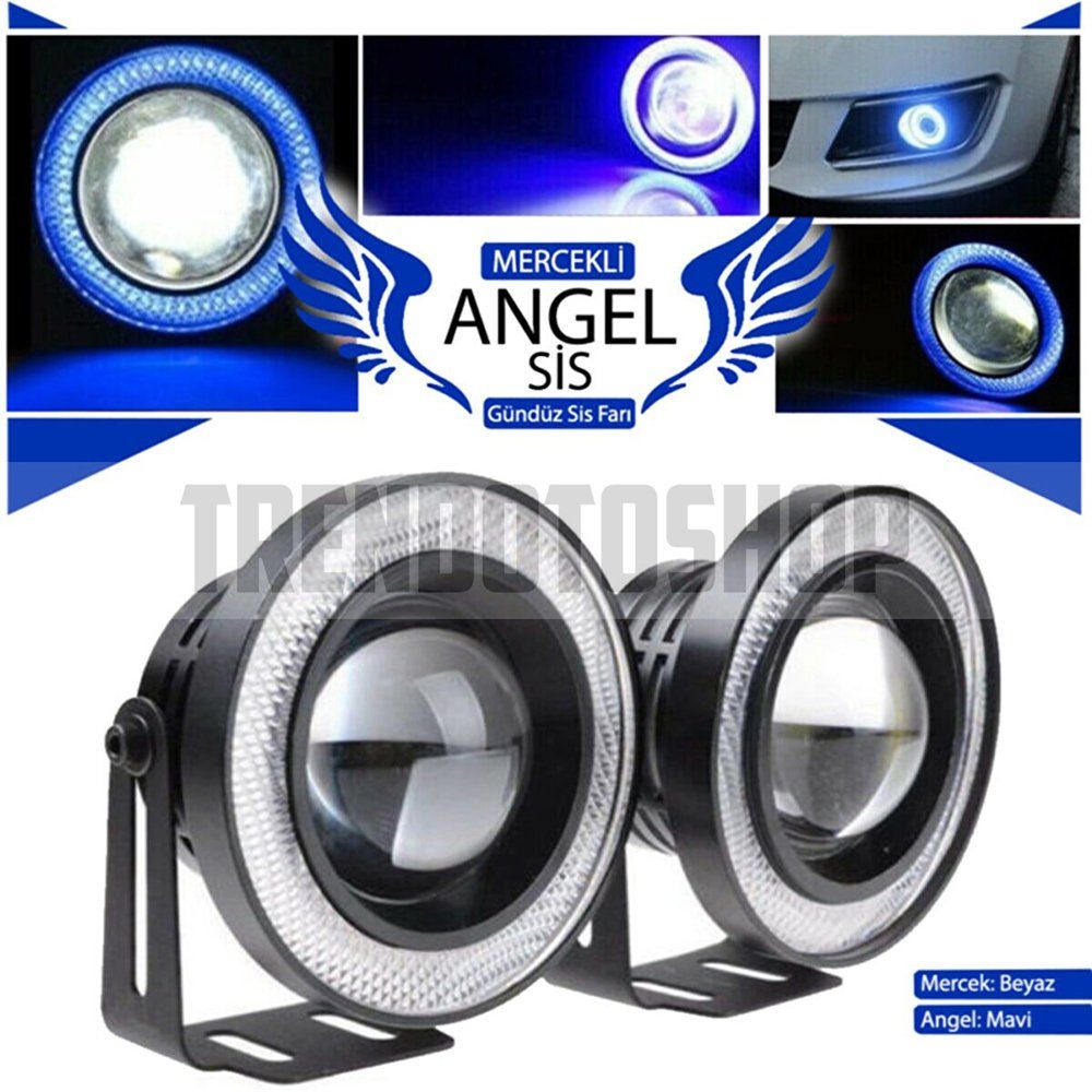 Beyaz Mercekli Angel Sis Farı 89MM