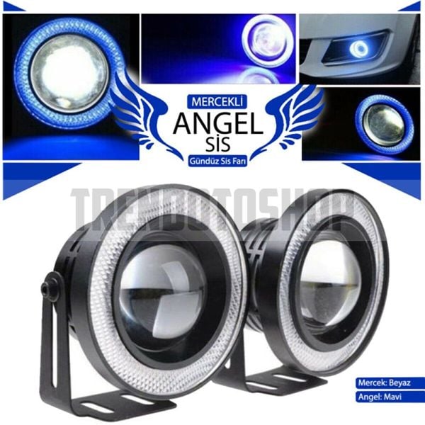 Beyaz Mercekli Angel Sis Farı 89MM