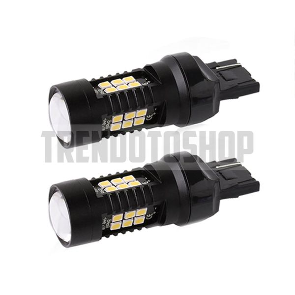 T20 W21 5w 7443 Canbus Gündüz Farı Sinyal Sis Geri Vites Ampulü 21 Led 3030 Smd Led Çip TEK DUY BEYAZ