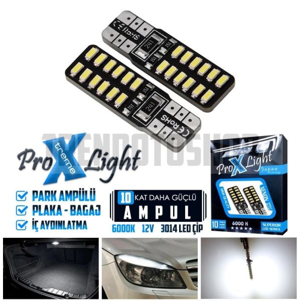 T10 Dipsiz W5w Canbus 24 Ledli Park Plaka Ampulü BEYAZ