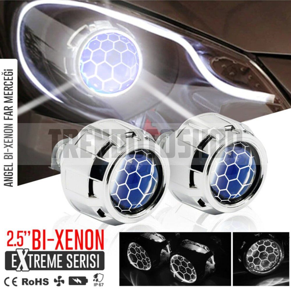 Bi-Xenon Bal Peteği Far Merceği BEYAZ