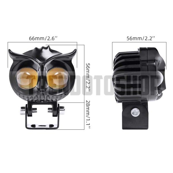 Çift Renk 60w Özel Tasarım Owl Off Road Amber-Beyaz Off Road Led Sis Lambası