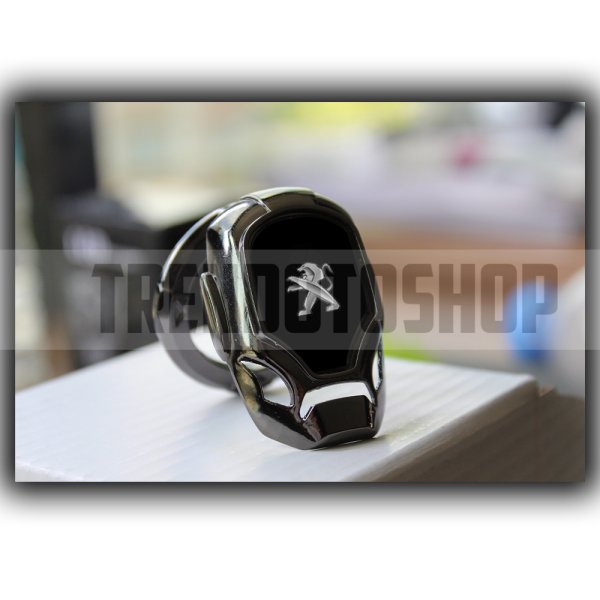 Peugeot Uyumlu Start Stop Tuşu Kapağı Iron Man Metal Tuş Koruyucu Dekoratif Kapak