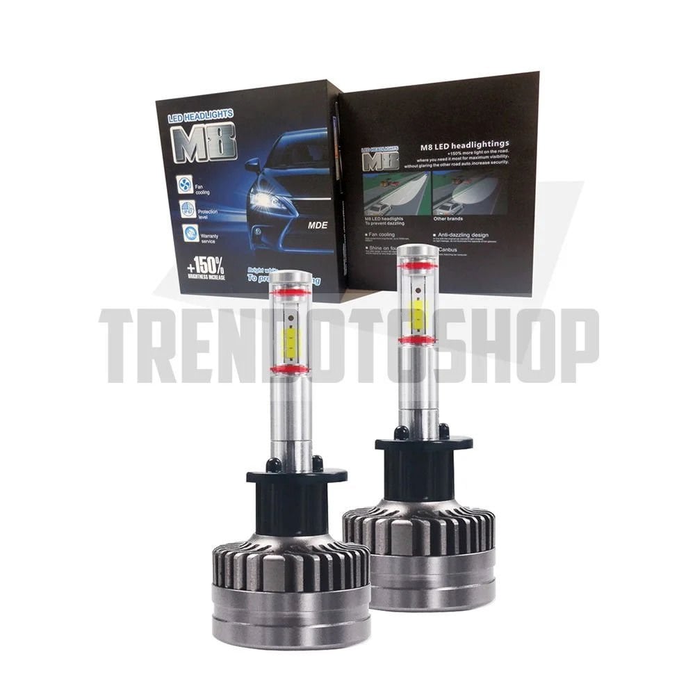 M8 360° Full Power CSP Led Xenon Far Ampulü %100 CANBUS 32W 12000LM H1