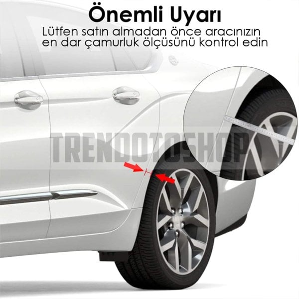 4 Parça Universal Çamurluk Dodik Seti 5,5 cm