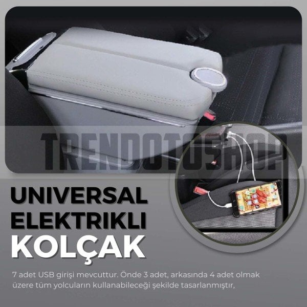 USB Girişli Kolçak Gri