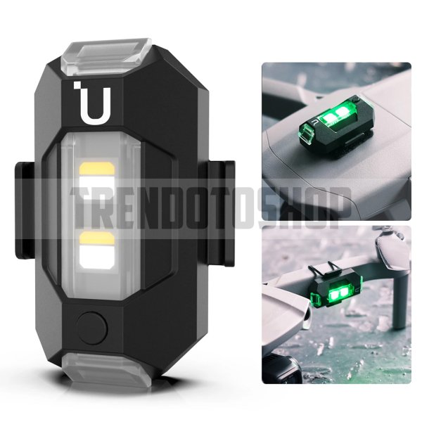 2 Li RGB Motosiklet Drone Bisiklet Otomotiv Çakar Şarjlı Kablosuz Mini Led Lamba