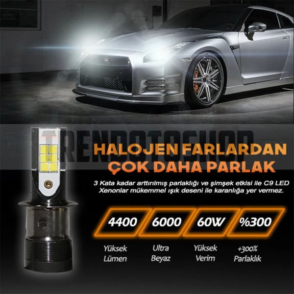 Cree Beyaz Led Xenon Far Ampulü H3