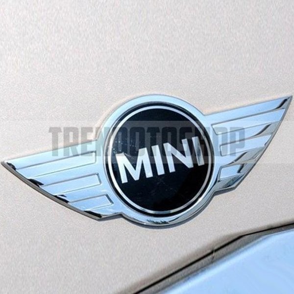 Mini Cooper Uyumlu Gümüş Renk Metal Arma Sticker Yapışkanlı