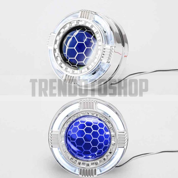 Bi-Xenon Extreme Mavi Bal Peteği Desenli Far Merceği
