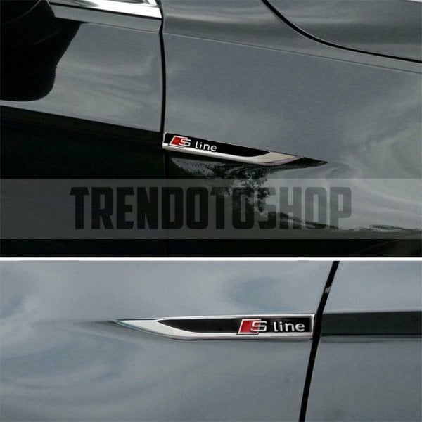 S-Line Spor Görünümlü Çamurluk Bıçak Sticker Siyah