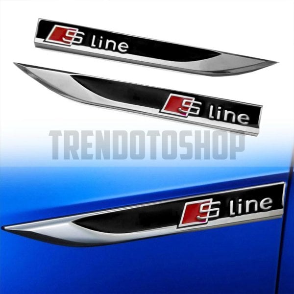 S-Line Spor Görünümlü Çamurluk Bıçak Sticker Siyah