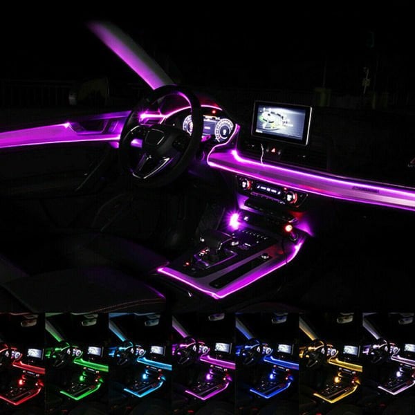 RGB Araç Içi Atmosfer Ambiyans İp Neon Torpido Led 5 Metre USB Girişli