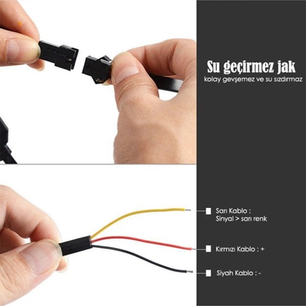 Far Içi Far Üstü Kristal Rgb Kayar Led YAPIŞKANLI 16 LED