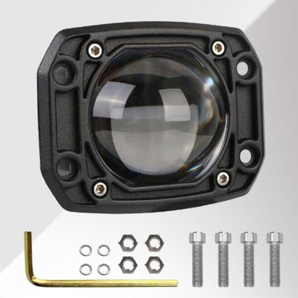 Sunfire 18w Uyumlu Çift Renk Gömme Montaj Sarı Beyaz 8CM 5 Modlu Off Road Led Lamba 2 Adet