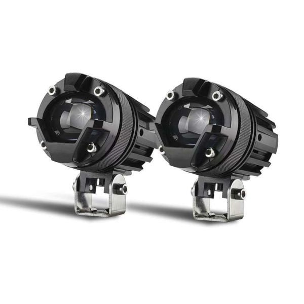Raven 2 Adet 30W Çift Renk Turuncu Beyaz 3 Modlu Motosiklet Sis Farı Led Lamba