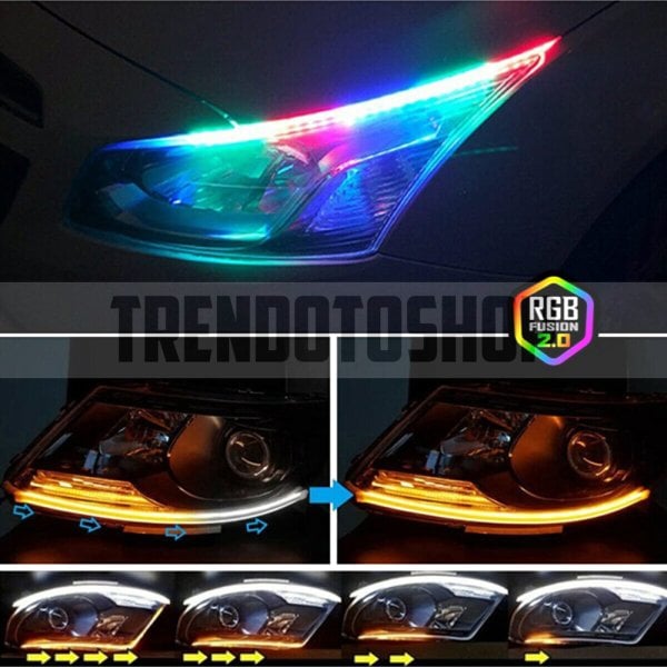 Far İçi Far Üstü Kumandalı RGB Kayar Led