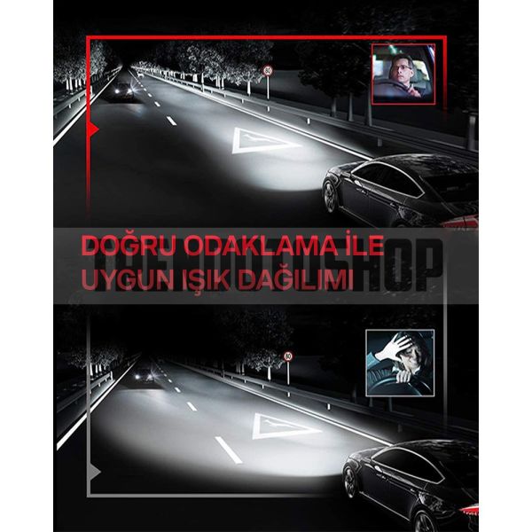 Vision Plus 360° DOB Led Xenon Far Ampulü 34W 8800 Lümen 9006