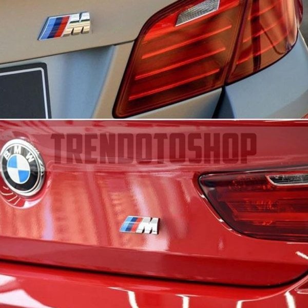 Bmw M Uyumlu Gümüş Renk Metal Arma Sticker Yapışkanlı 8 X 3,5 Cm