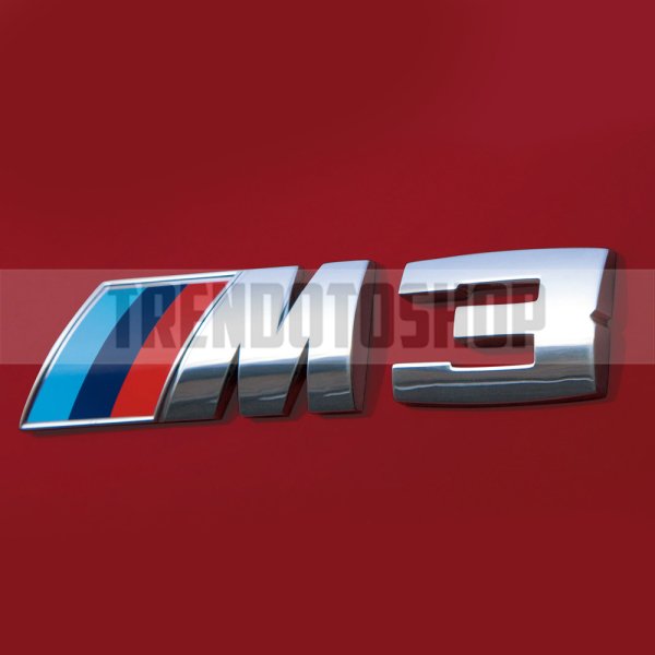 Bmw M3 Gümüş Renk Paslanmaz Metal Arma Sticker Yapışkanlı