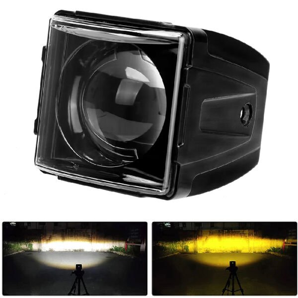 Eyelux Off Road Motosiklet Led Lamba Üç Renk Kırmızı Turuncu Beyaz 35 Watt 8 cm