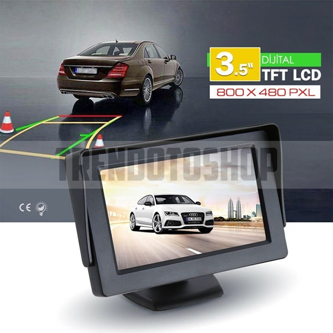 3.5'' Tft Lcd Araç Içi Kamerasız Geri Görüş Monitörü 800 X 480 Piksel