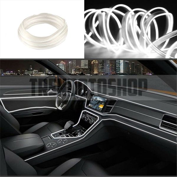 Beyaz İp Neon Led Torpido Şeridi 3 METRE