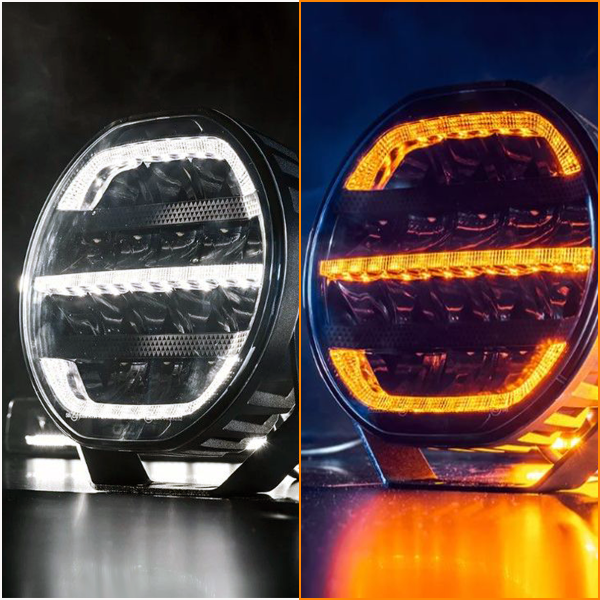 Sparkle 7'' Beyaz Turuncu Led Spot Projektör Çalışma Lambası  Tır Kamyon Araç Kaput Tampon Tavan Çatı Işıkları
