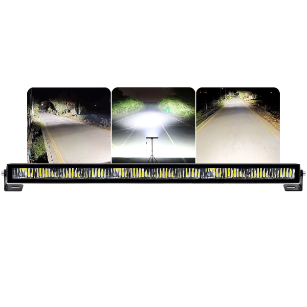 Skarnner Beyaz 6D Lens 78 Cm Led Projektör Işık Çubuğu Araç Kaput Tampon Tavan Çatı Işıkları Yardımcı Sürüş Işık Barları