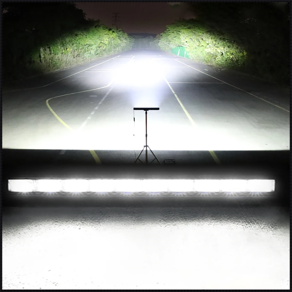 Skarnner Beyaz 6D Lens 78 Cm Led Projektör Işık Çubuğu Araç Kaput Tampon Tavan Çatı Işıkları Yardımcı Sürüş Işık Barları