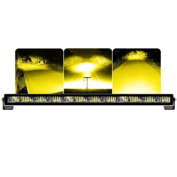Skarnner Sarı 6D Lens 98 Cm Led Projektör Işık Çubuğu Araç Kaput Tampon Tavan Çatı Işıkları Yardımcı Sürüş Işık Barları