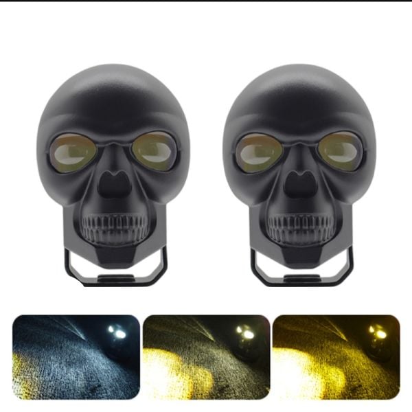 Skull Head Özel Tasarım Motosiklet Sis Lambası