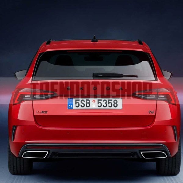Skoda Yeni Tip Bagaj Yazısı Logo Amblem 3D Sticker Siyah