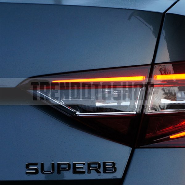 Skoda SuperB Yeni Tip Bagaj Yazısı Logo Amblem 3D Sticker Siyah