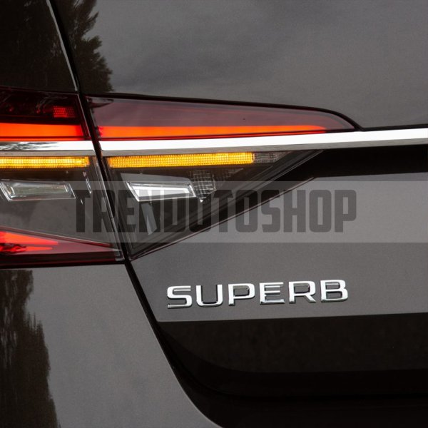 Skoda SuperB Yeni Tip Bagaj Yazısı Logo Amblem 3D Sticker Siyah