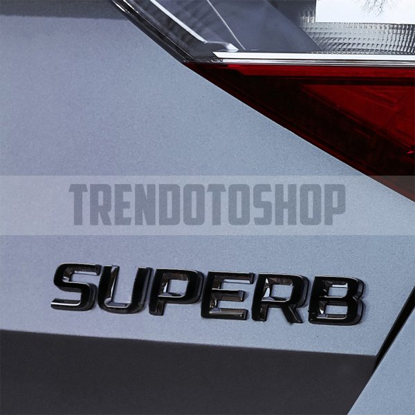Skoda SuperB Yeni Tip Bagaj Yazısı Logo Amblem 3D Sticker Siyah