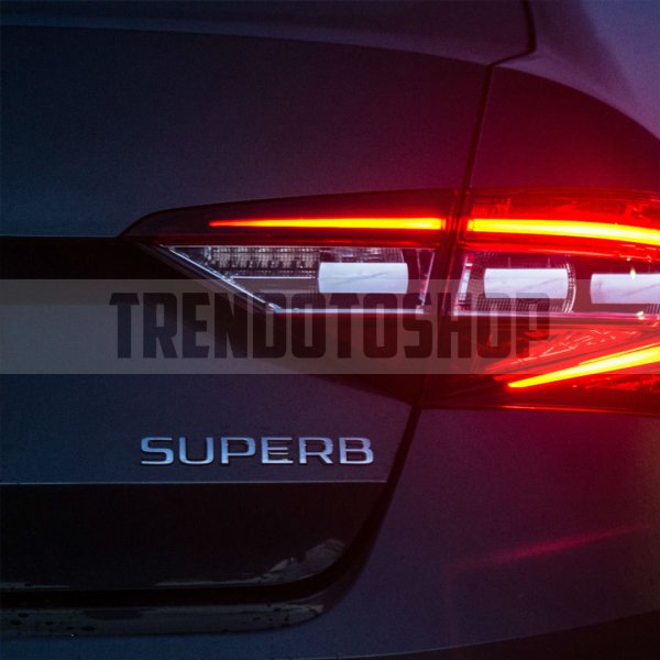 Skoda SuperB Yeni Tip Bagaj Yazısı Logo Amblem 3D Sticker Siyah