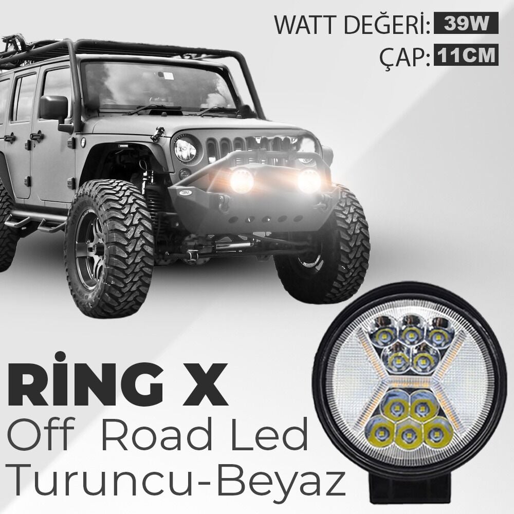 Ring X 39w Yuvarlak Led Sis ve Çalışma Lambası